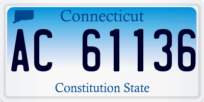 CT license plate AC61136