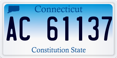 CT license plate AC61137