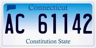 CT license plate AC61142