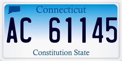 CT license plate AC61145