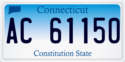 CT license plate AC61150