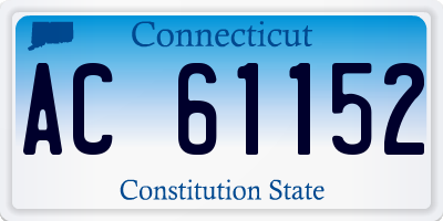 CT license plate AC61152