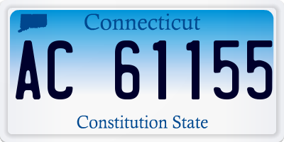 CT license plate AC61155