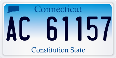 CT license plate AC61157