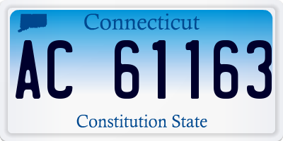 CT license plate AC61163