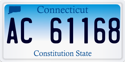 CT license plate AC61168