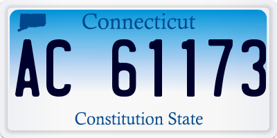 CT license plate AC61173