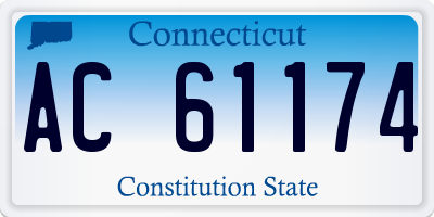 CT license plate AC61174