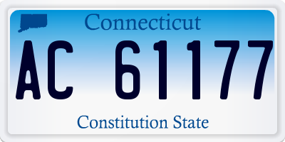CT license plate AC61177