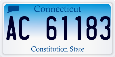 CT license plate AC61183