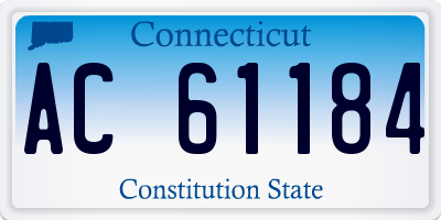 CT license plate AC61184