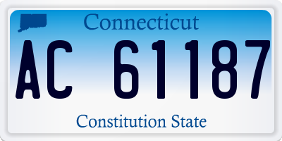 CT license plate AC61187