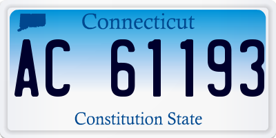 CT license plate AC61193