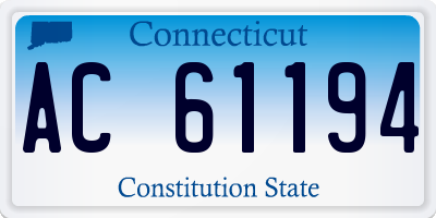 CT license plate AC61194