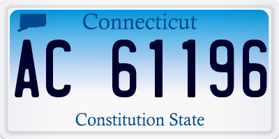 CT license plate AC61196