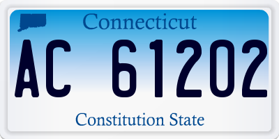 CT license plate AC61202