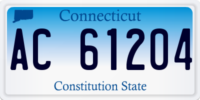 CT license plate AC61204