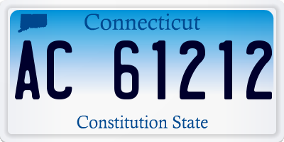 CT license plate AC61212
