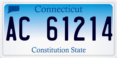 CT license plate AC61214