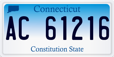CT license plate AC61216