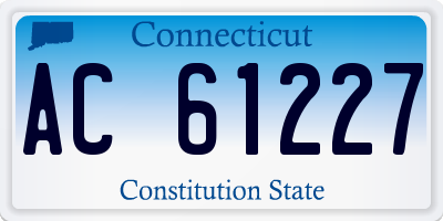 CT license plate AC61227
