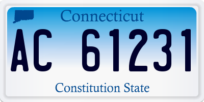 CT license plate AC61231