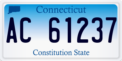 CT license plate AC61237