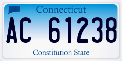 CT license plate AC61238