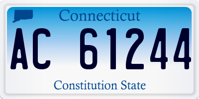 CT license plate AC61244