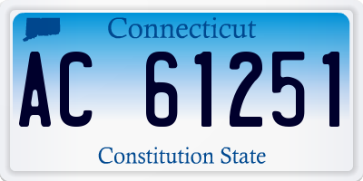 CT license plate AC61251