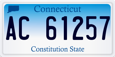 CT license plate AC61257