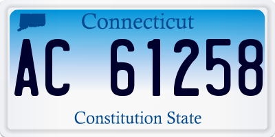 CT license plate AC61258