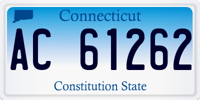 CT license plate AC61262