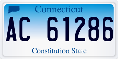 CT license plate AC61286