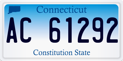 CT license plate AC61292