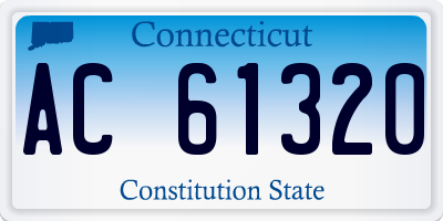 CT license plate AC61320