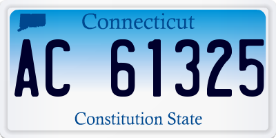 CT license plate AC61325