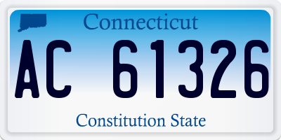 CT license plate AC61326