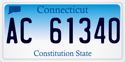 CT license plate AC61340