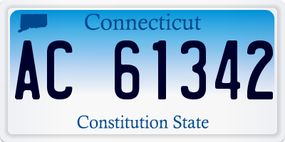 CT license plate AC61342