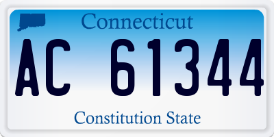 CT license plate AC61344