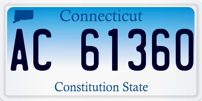 CT license plate AC61360