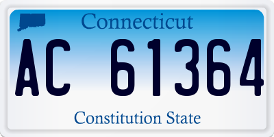 CT license plate AC61364