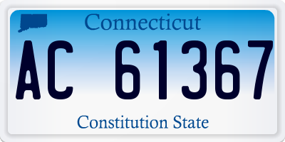 CT license plate AC61367