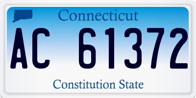 CT license plate AC61372