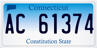 CT license plate AC61374