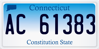CT license plate AC61383