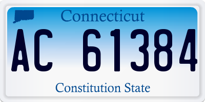 CT license plate AC61384