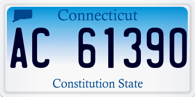CT license plate AC61390