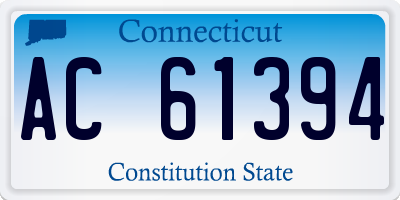 CT license plate AC61394